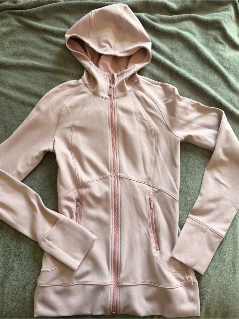 Lululemon Align Full Zip Hoodie Jacket Light Pink Size 4